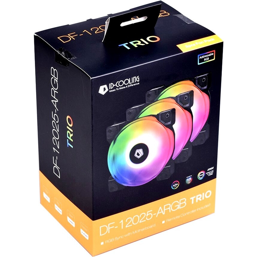 Вентилятор для корпуса ID-COOLING DF-12025-ARGB-TRIO - фото 6