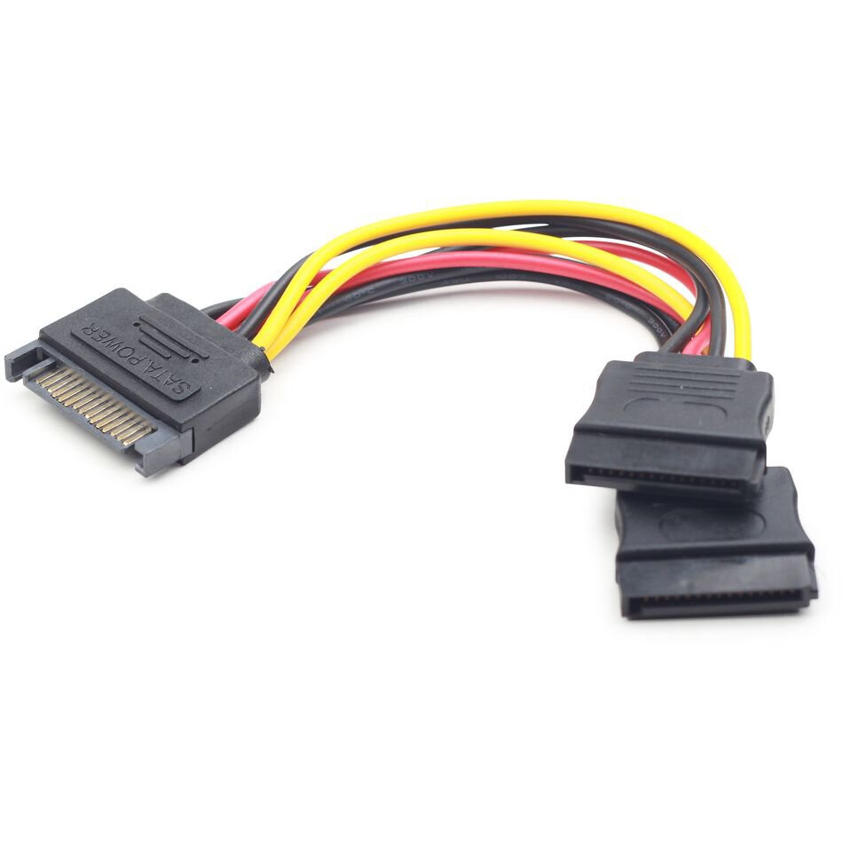 Разветвитель SATA - 2x SATA , 0.15м, Gembird CC-SATAM2F-01