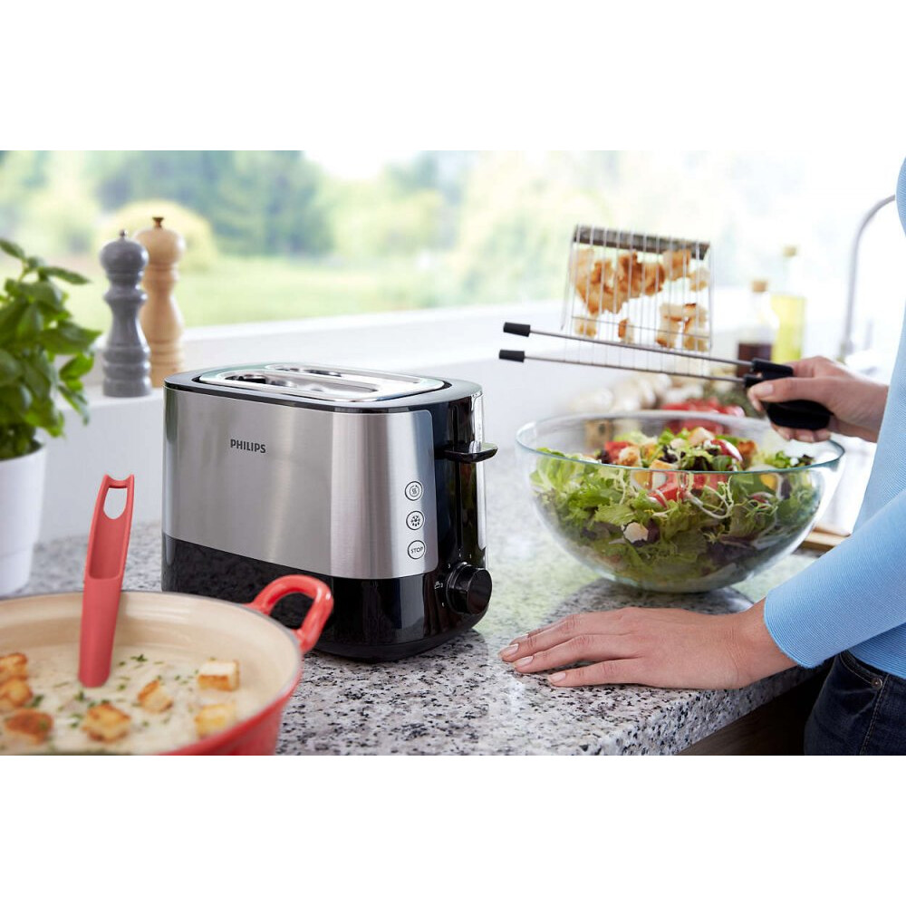 Тостер Philips HD2635 Silver/Black - HD2635/90 - фото 5