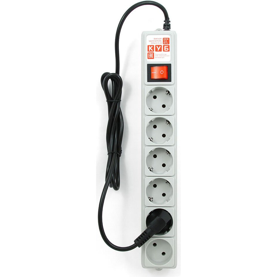 Сетевой фильтр Power Cube SPG(5+1)-B-10 Grey - фото 2