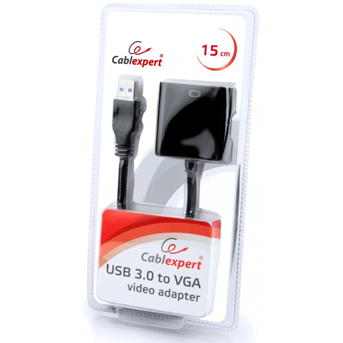 Переходник USB A (M) - VGA (F), 0.15м, Cablexpert AB-U3M-VGAF-01 - фото 2