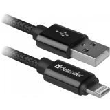 Кабель USB - Lightning, 1м, Defender ACH01-03T PRO (87808)