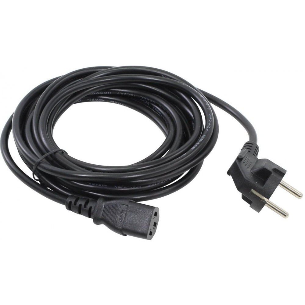 Кабель питания Schuko - C13, 5м, VCOM CE021-CU0.75-5M