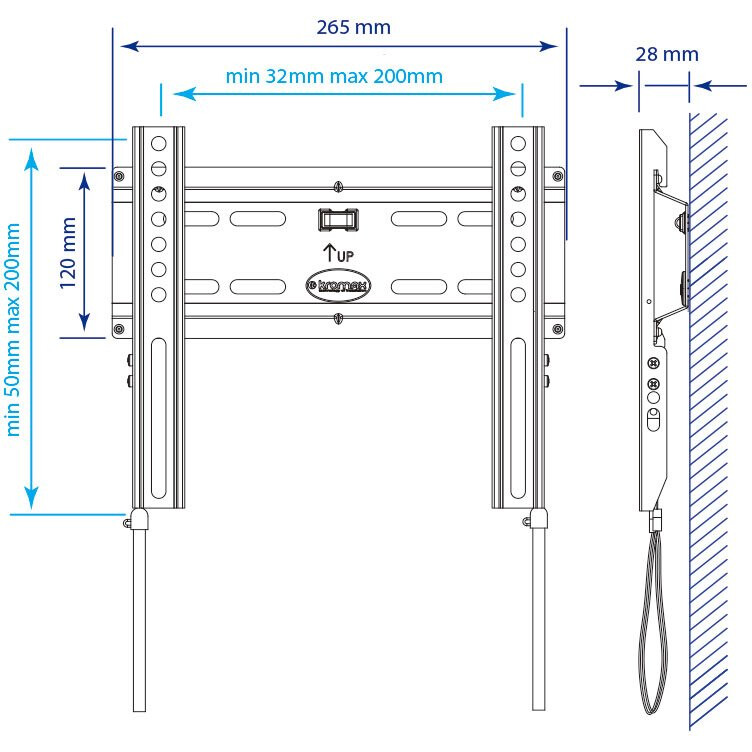 Кронштейн Kromax FLAT-5 New Black - фото 2