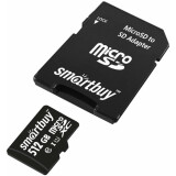 Карта памяти 512Gb MicroSD SmartBuy + SD адаптер (SB512GBSDCL10-01)
