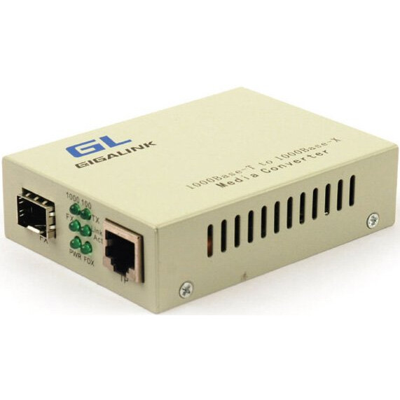 Медиаконвертер GIGALINK/NIKOMAX GL-MC-UTPG-SFPG-F