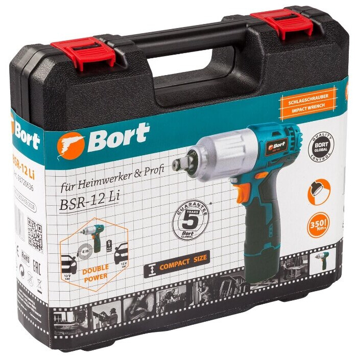 Гайковёрт Bort BSR-12Li - 93720636 - фото 8