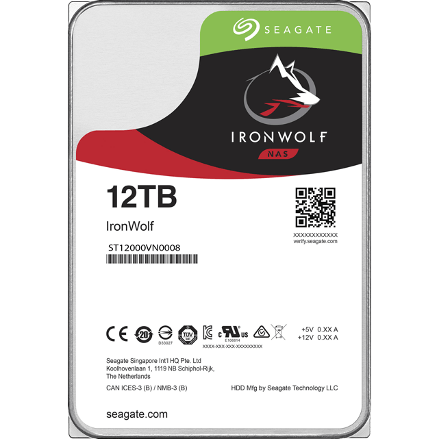 Жёсткий диск 12TB SATA-III Seagate IronWolf (ST12000VN0008)