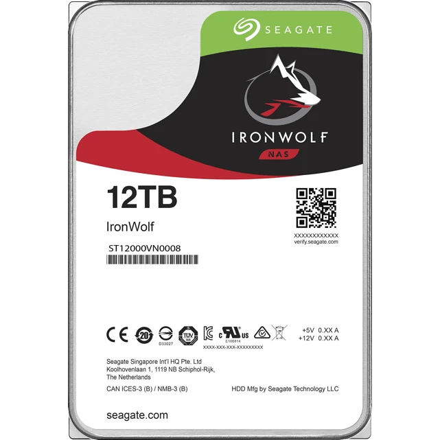 Жёсткий диск 12Tb SATA-III Seagate IronWolf (ST12000VN0008)