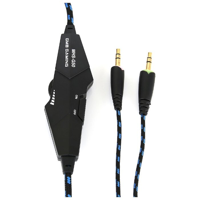 Гарнитура Gembird MHS-G50 Black/Blue - фото 4