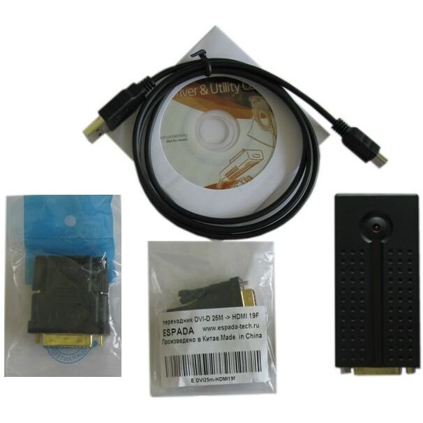 Переходник USB - DVI/HDMI/VGA, Espada H000USB - фото 4