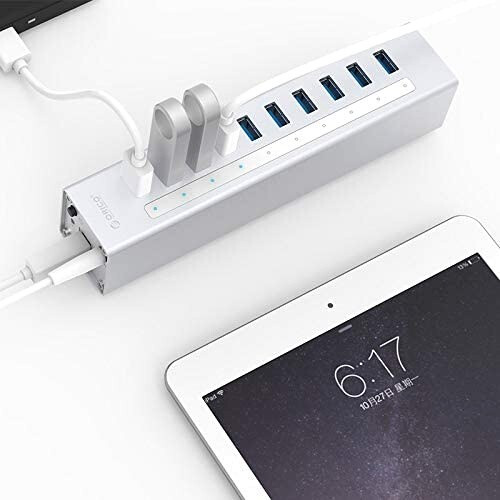 USB-концентратор Orico A3H10-SV Silver - фото 4