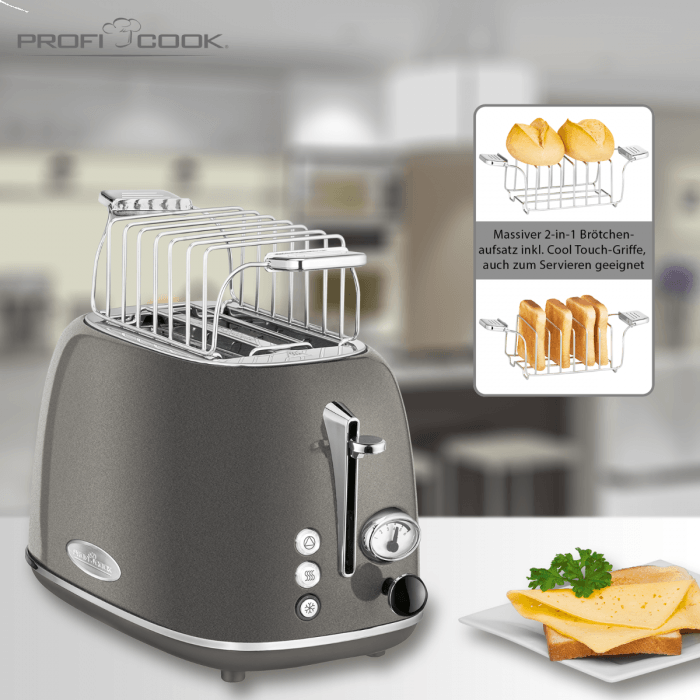 Тостер Profi Cook PC-TA 1193 Anthrazit - фото 3