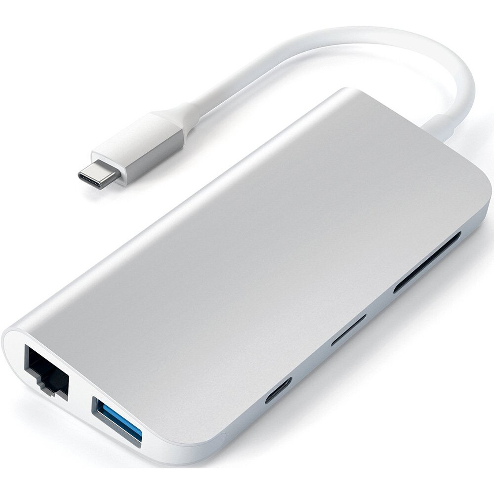 Док-станция Satechi Type-C Multimedia Adapter Silver (ST-TCMM8PAS) - фото 2