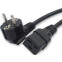 Кабель питания Schuko - C19, 1.8м, Hyperline PWC-IEC19-SHM-1.8-BK