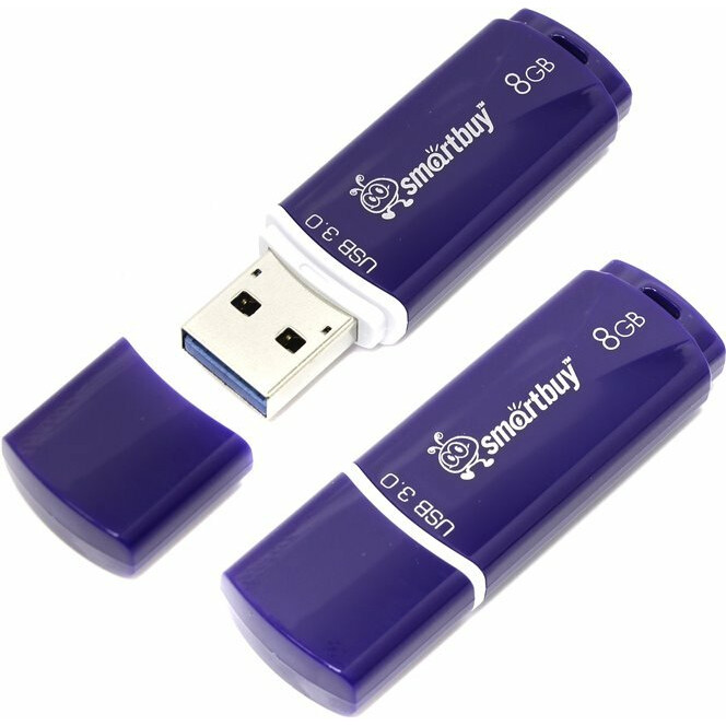 USB Flash накопитель 8Gb SmartBuy Crown Blue (SB8GBCRW-Bl)