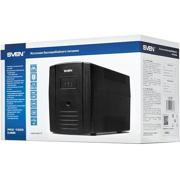 ИБП Sven Pro 1000 - SV-013868 - фото 4