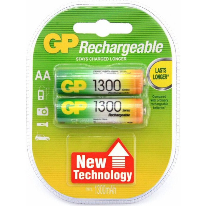 Аккумулятор GP (AA, NiMH, 1300mAh, 2 шт) - 130AAHC-CR2