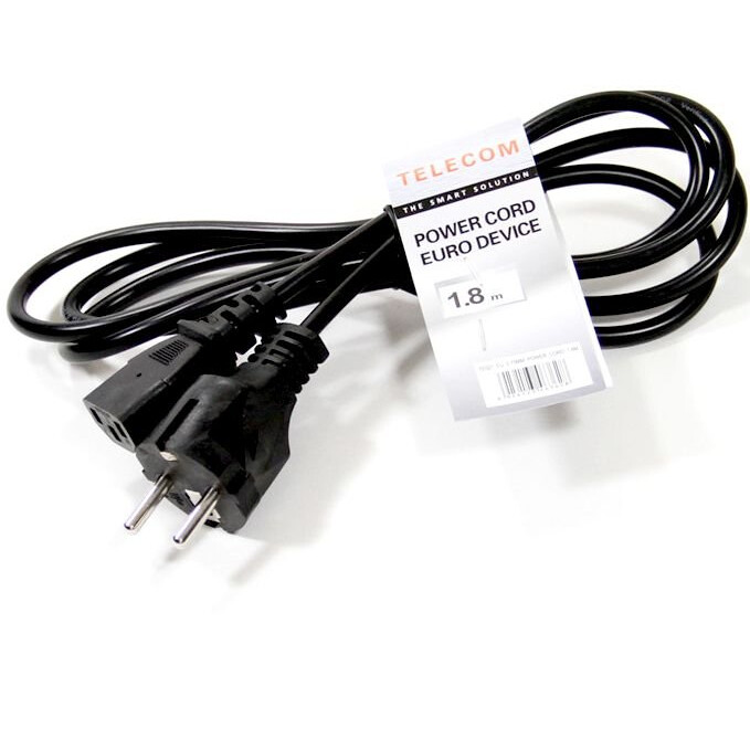 Кабель питания Schuko - C13, 1.8м, Telecom TE021-CU0.75-1.8M - фото 2
