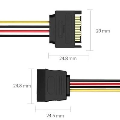 Кабель удлинительный SATA Power - SATA Power, 0.3м, Vention KDABY - фото 2