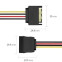 Кабель удлинительный SATA Power - SATA Power, 0.3м, Vention KDABY - фото 2