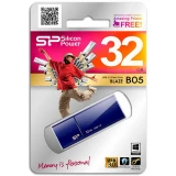 USB Flash накопитель 32Gb Silicon Power Blaze B05 Blue (SP032GBUF3B05V1D)