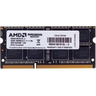 Оперативная память 4Gb DDR-III 1600MHz AMD SO-DIMM (R534G1601S1SL-U)