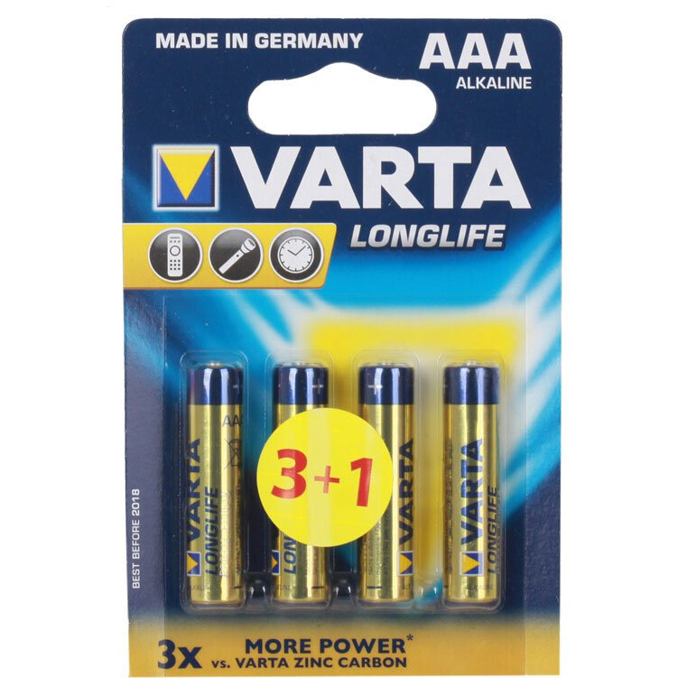 Батарейка Varta Long Life (AAA, 4 шт.) - 04103101414