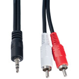 Кабель 3.5 Jack (M) - 2x RCA (M), 1.5м, Perfeo J2002