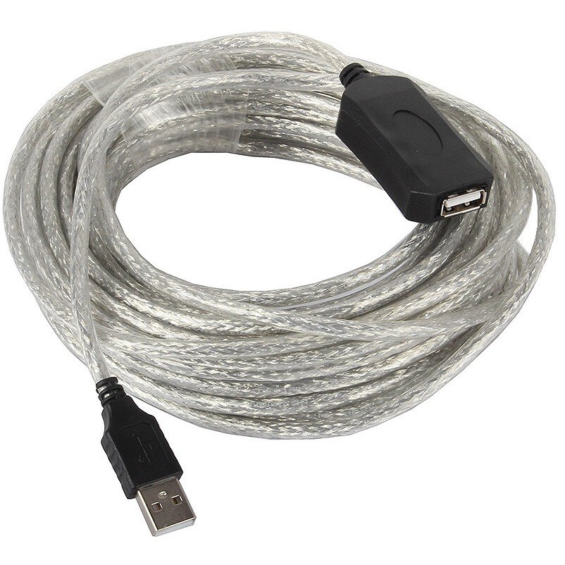 Кабель удлинительный USB A (M) - USB A (F), 10м, VCOM VUS7049-10M