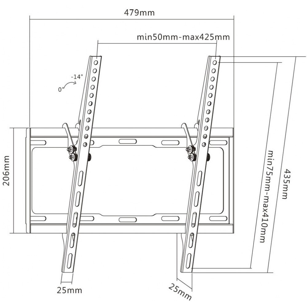 Кронштейн Benatek PLASMA-33AB Black - фото 2