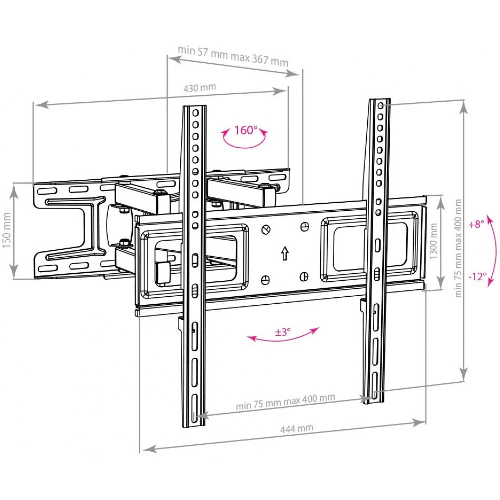Кронштейн ARM MEDIA LCD-417 Black - фото 2