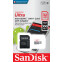 Карта памяти 32Gb MicroSD SanDisk Ultra + SD адаптер (SDSQUNR-032G-GN3MA)