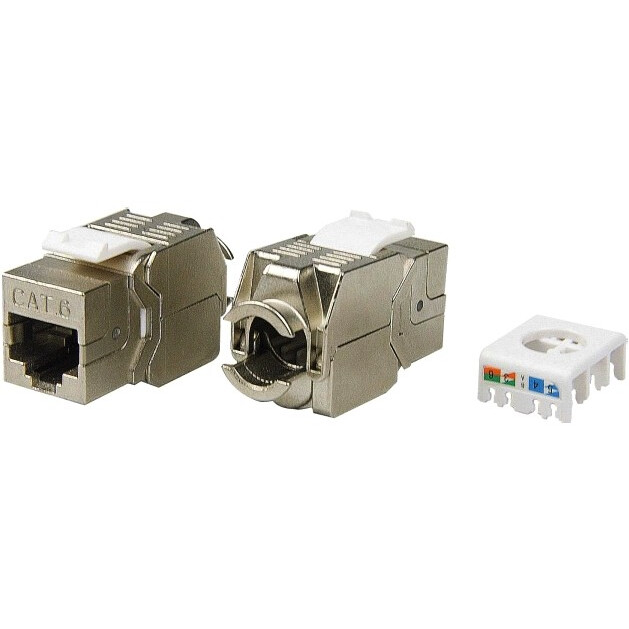 Вставка RJ-45 Hyperline KJ8-8P8C-C6-180-TLS-SH-F-WH