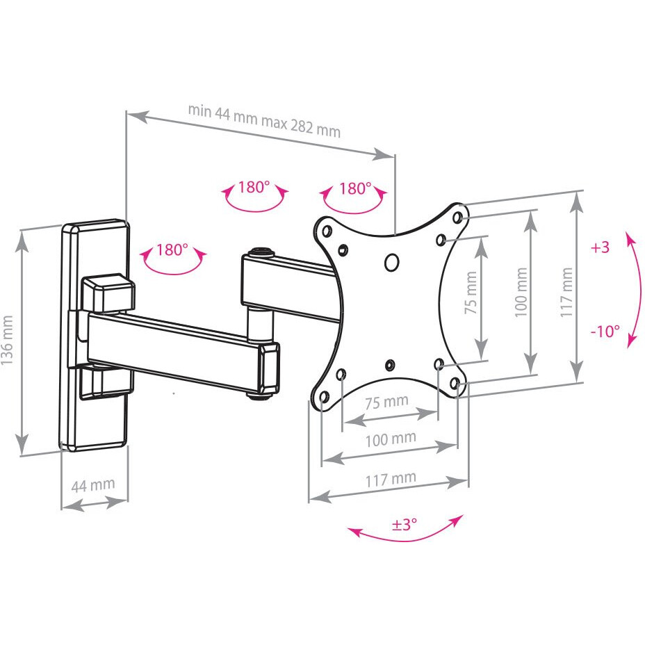 Кронштейн ARM MEDIA MARS-2 Black - MARS-02 - фото 2