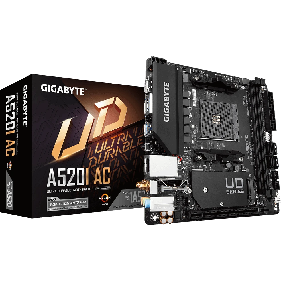 Материнская плата Gigabyte A520I AC - фото 4