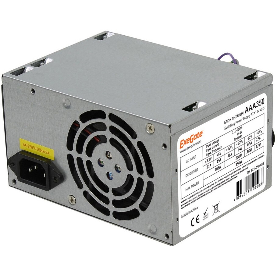 Блок питания 350W ExeGate AAA350 (ES259589RUS-PC)