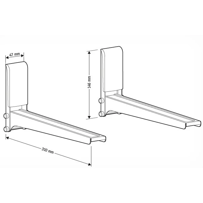 Кронштейн для микроволновой печи Holder MWS-2005 White - фото 2