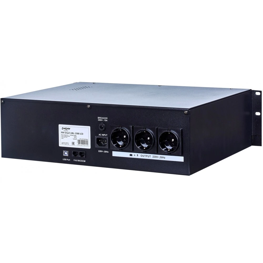 ИБП ExeGate Power Smart UNL-1500 LCD (C13,RJ,USB) - EP285776RUS - фото 2