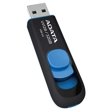 USB Flash накопитель 32Gb ADATA UV128 Black/Blue - AUV128-32G-RBE - фото 2