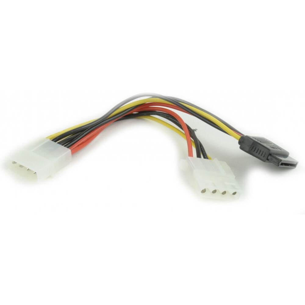 Переходник Molex - SATA + Molex, Gembird CC-SATA-PSY2