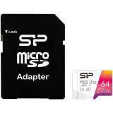 Карта памяти 64Gb MicroSD Silicon Power Elite + SD адаптер (SP064GBSTXBV1V20SP)