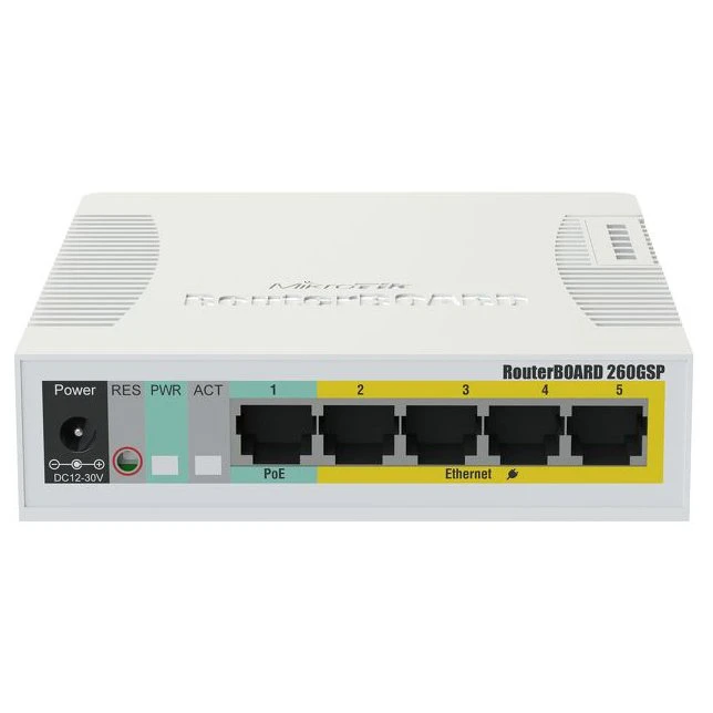 Коммутатор (свитч) MikroTik RB260GSP - CSS106-1G-4P-1S