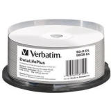 Диск BD-R Verbatim 50Gb 6x Dual Layer Cake Box Printable (25 шт.) (43750)