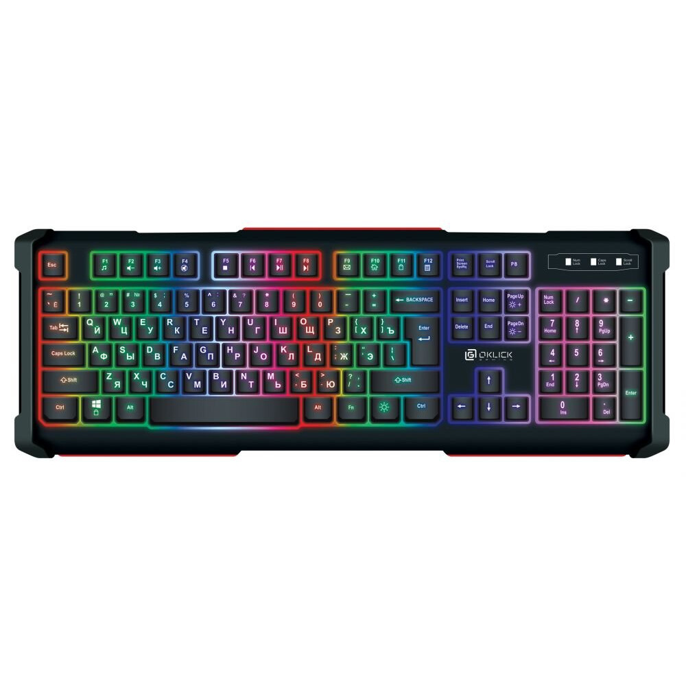 Клавиатура Oklick 717G Black Death Black/Grey - 476395