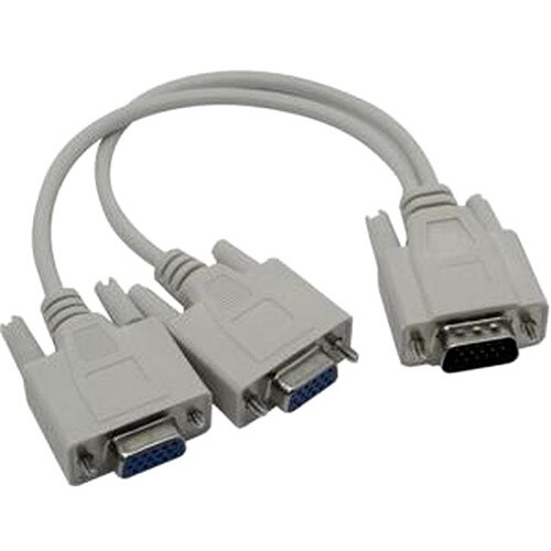Разветвитель VGA (M) - 2x VGA (F), 0.3м, ExeGate EX-CC-VGA-15M2x15F-0.3