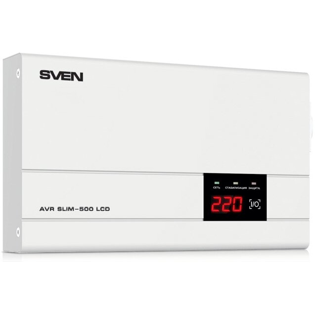 Стабилизатор напряжения Sven SLIM-500 LCD - SV-012809