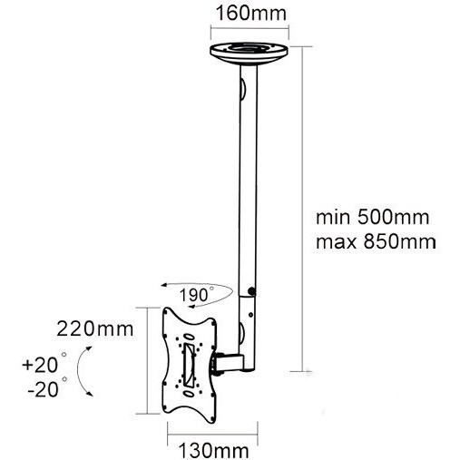 Кронштейн ARM MEDIA LCD-1000 Black - фото 2