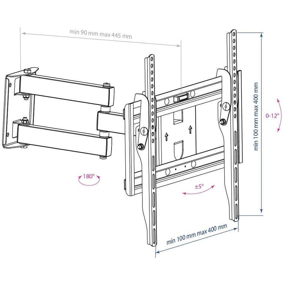 Кронштейн ARM MEDIA PT-15 Black - фото 2
