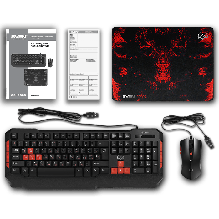 Клавиатура + мышь + коврик Sven GS-9000 - фото 5